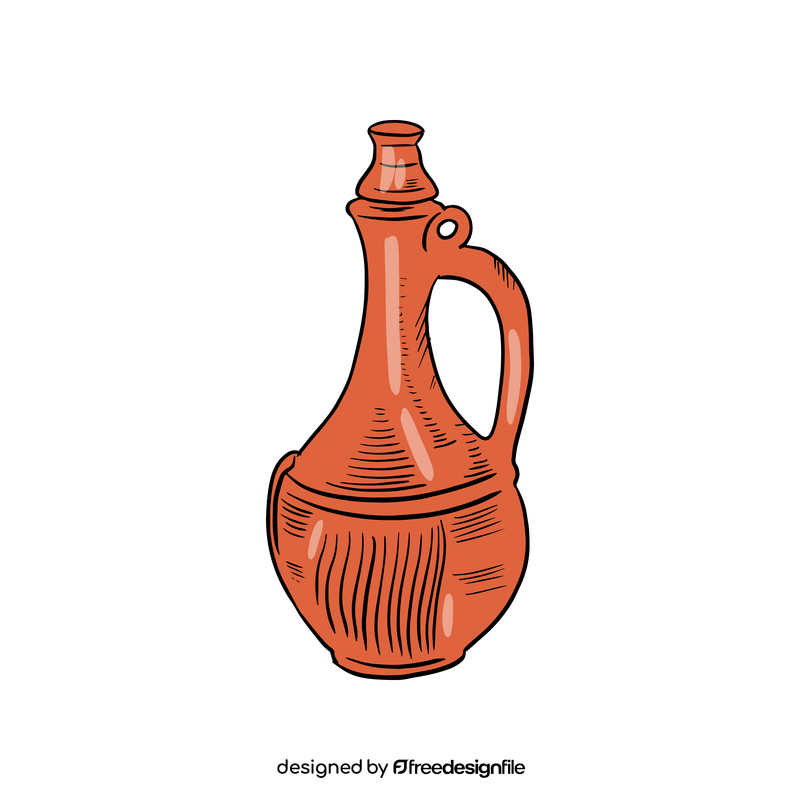 Pottery Decanter clipart