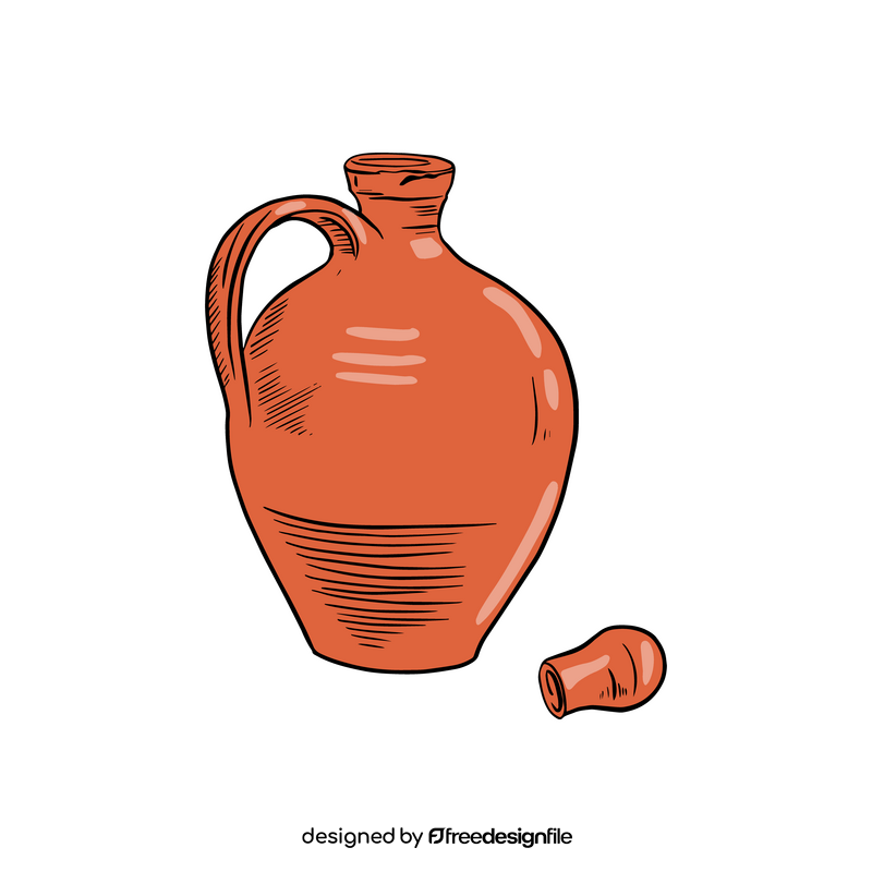 Clay Pot with Lid clipart