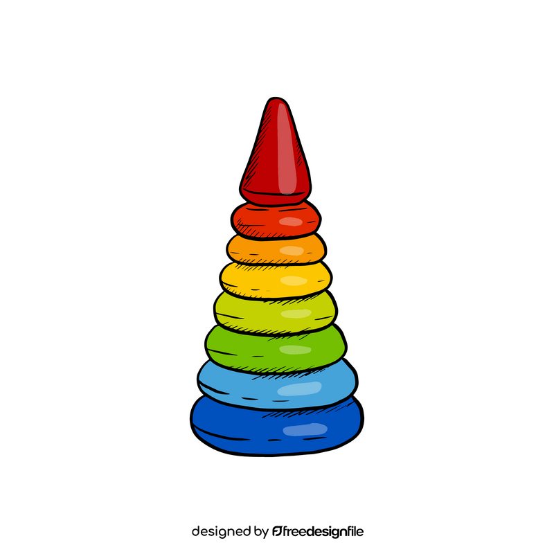 Color Plastic Pyramid Toy clipart