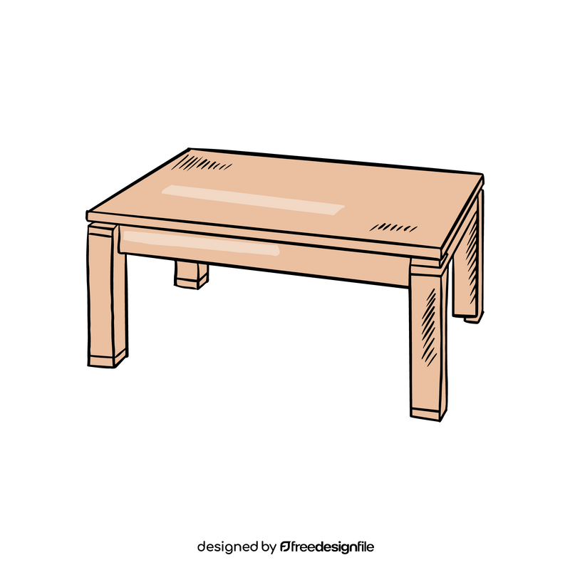 Simple Rectangle Coffee Table clipart