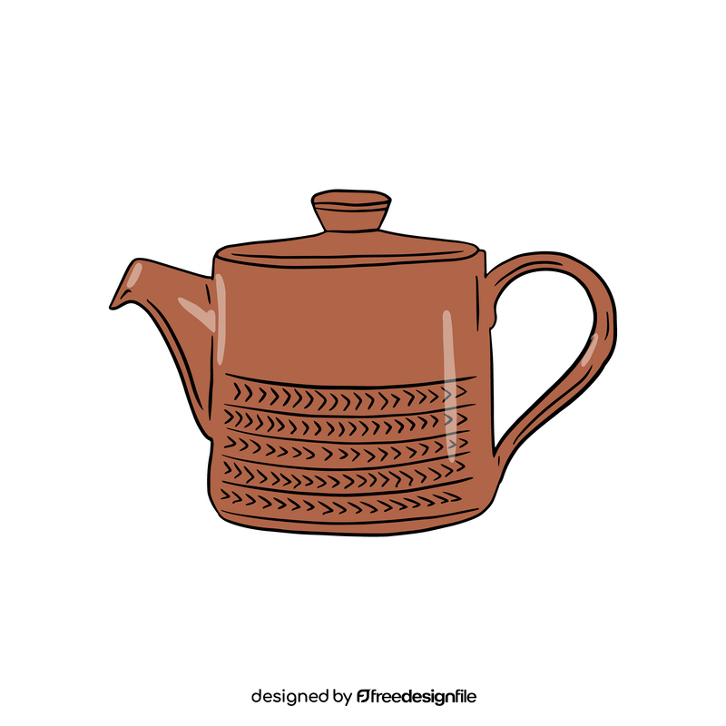 Clay Teapot clipart