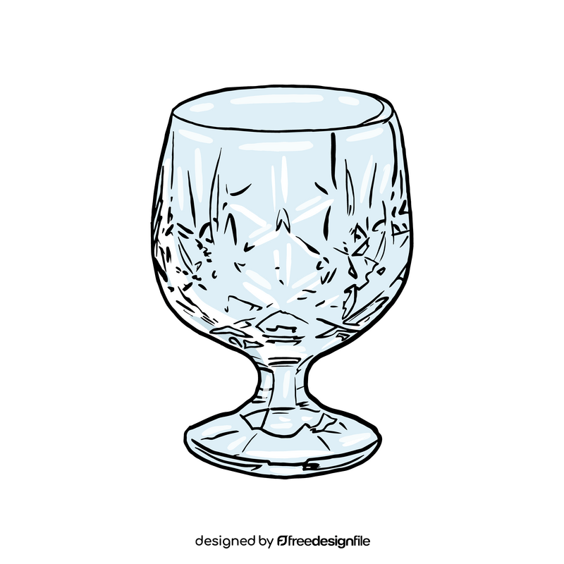 Crystal Snifter Wine Glass clipart