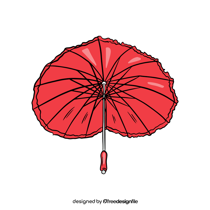 Heart Shaped Umbrella clipart
