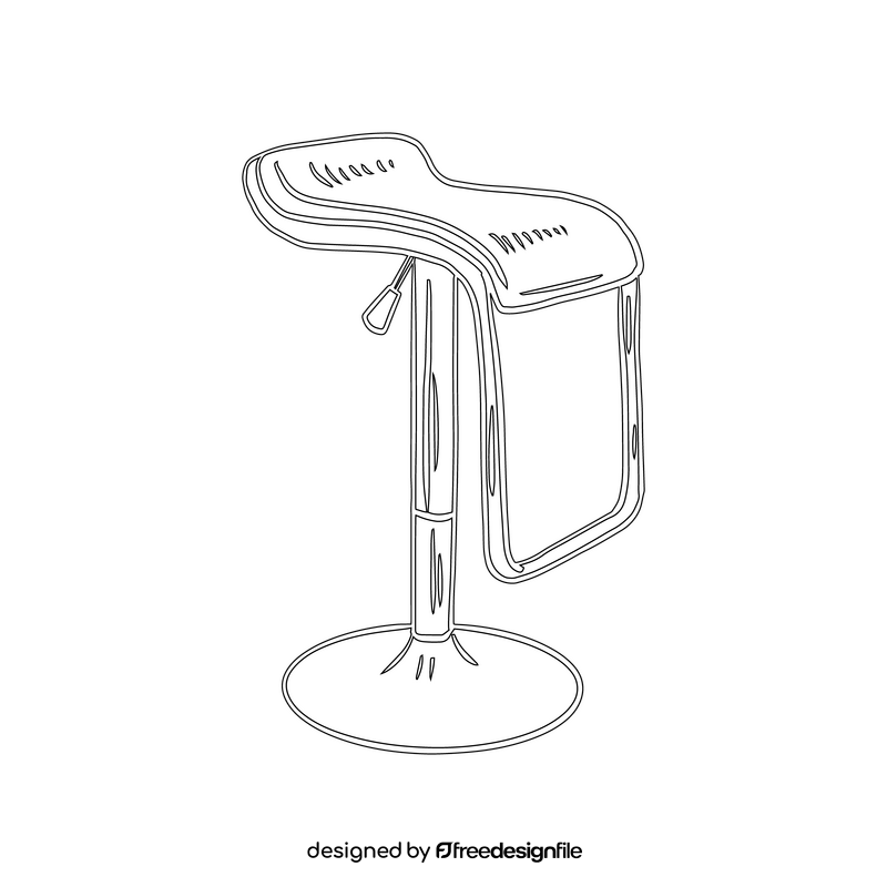 ABS Bar Stool black and white clipart