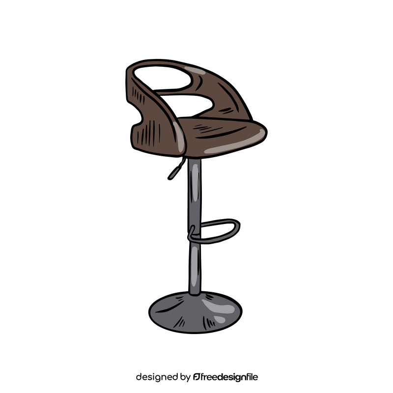 Adjustable Height Bar Stool with Back clipart