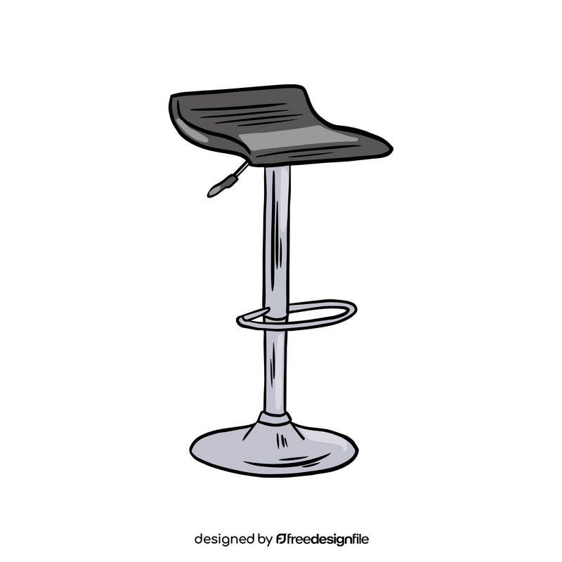 Adjustable Height Low Back Bar Stool clipart