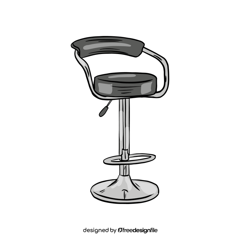 ABS Bar Stool with Back clipart