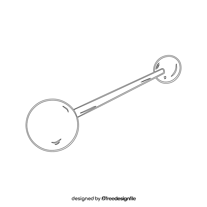 Barbells black and white clipart