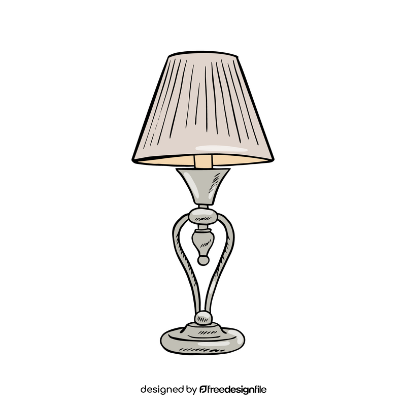 Cottage Table Lamp clipart