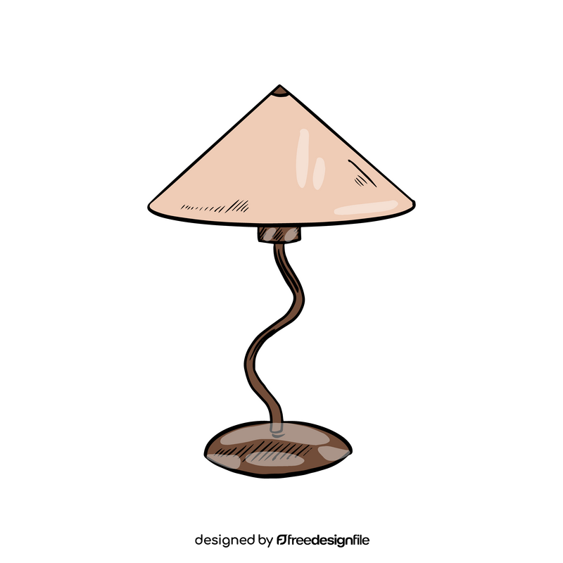 Cone Table Lamp clipart