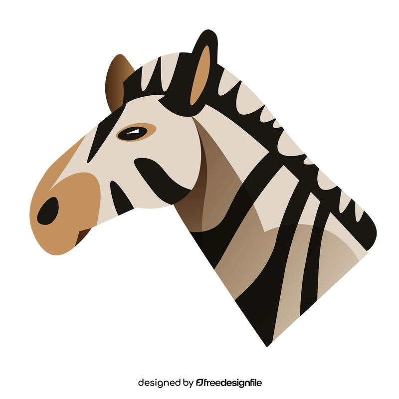 Zebra profile clipart