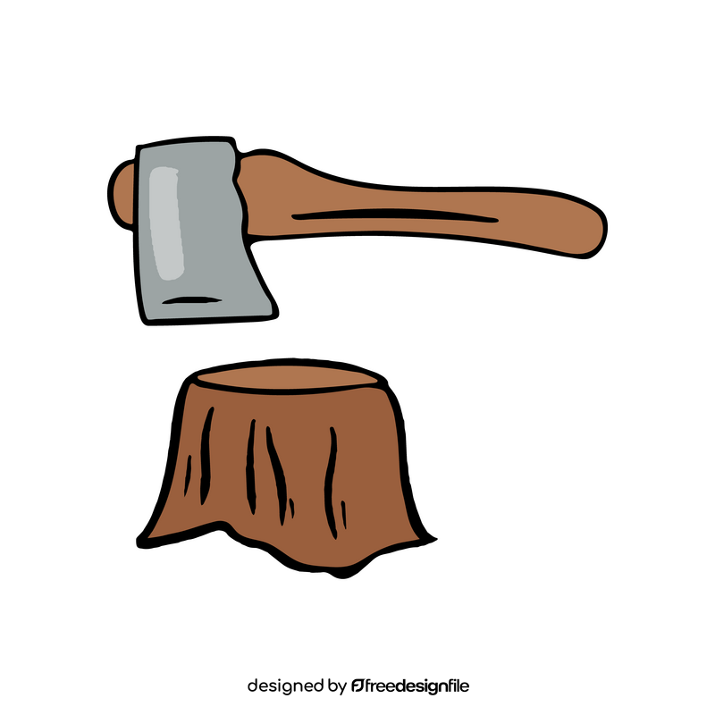 Axe In Wooden Stump clipart