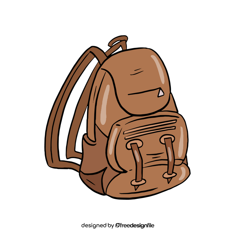 Leather Backpack clipart