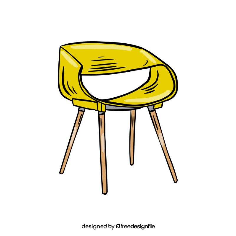 Oval Egg Shaped Plastic Chair clipart