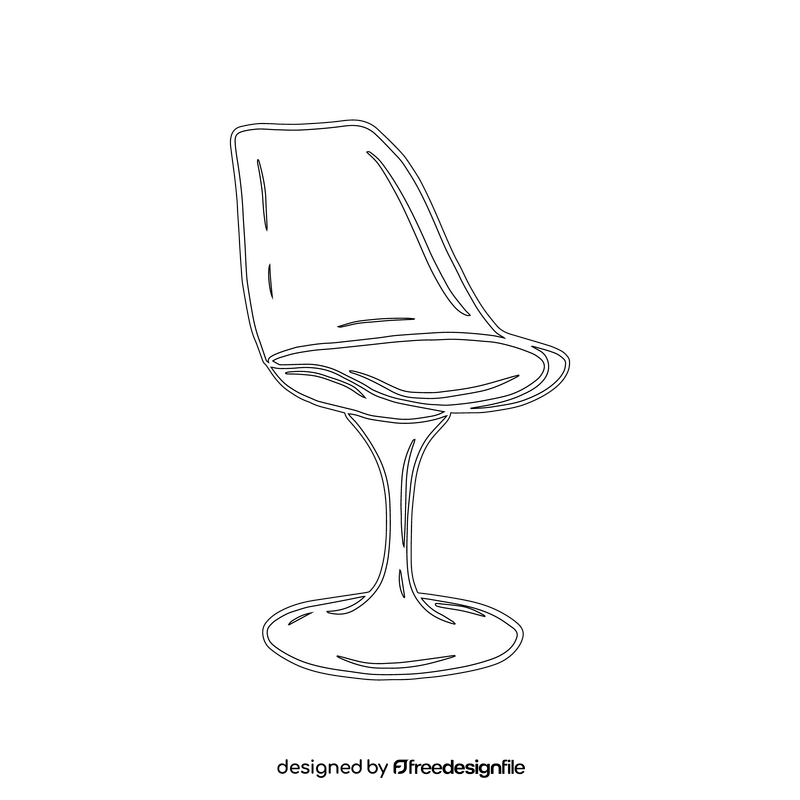 Bar Stool black and white clipart