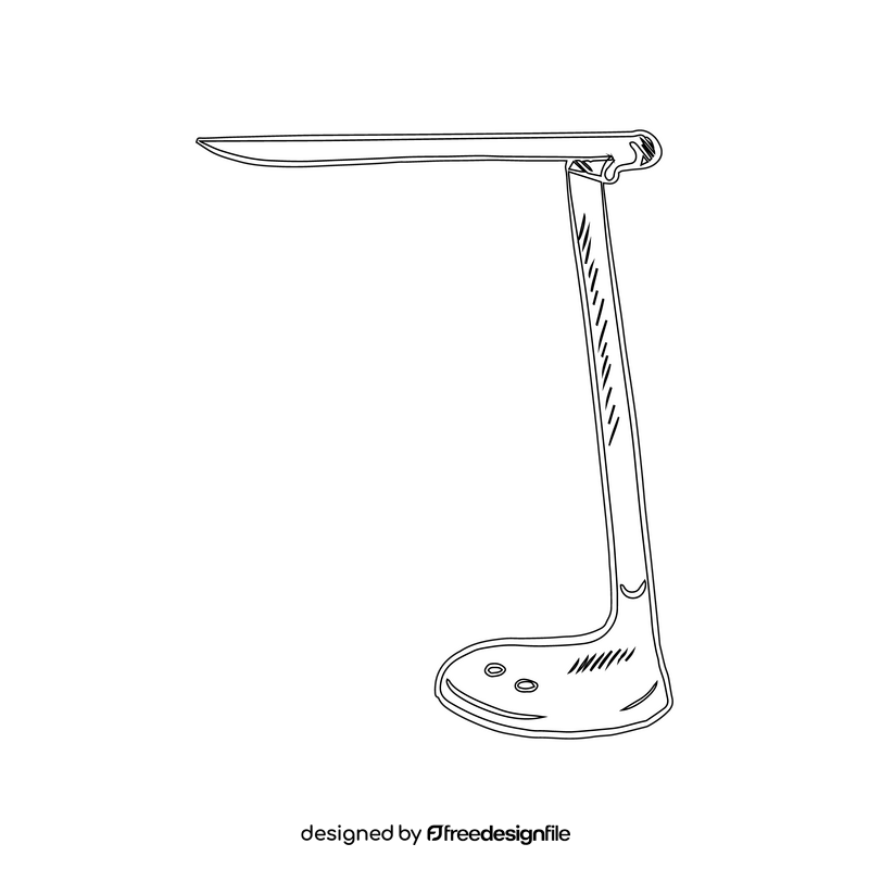 LED Table Lamp black and white clipart