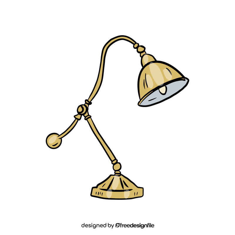 Vintage Study Table Lamp clipart