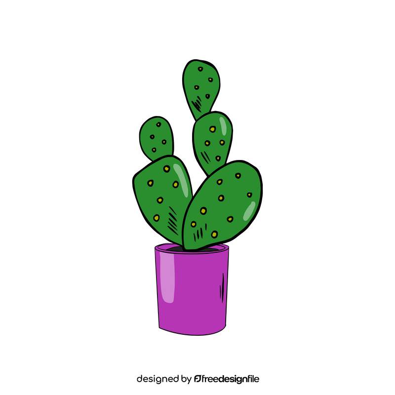 Indian Fig Cactus clipart vector free download