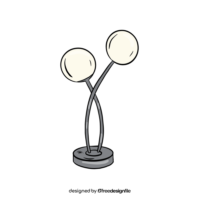 Double Arm LED Table Lamp clipart