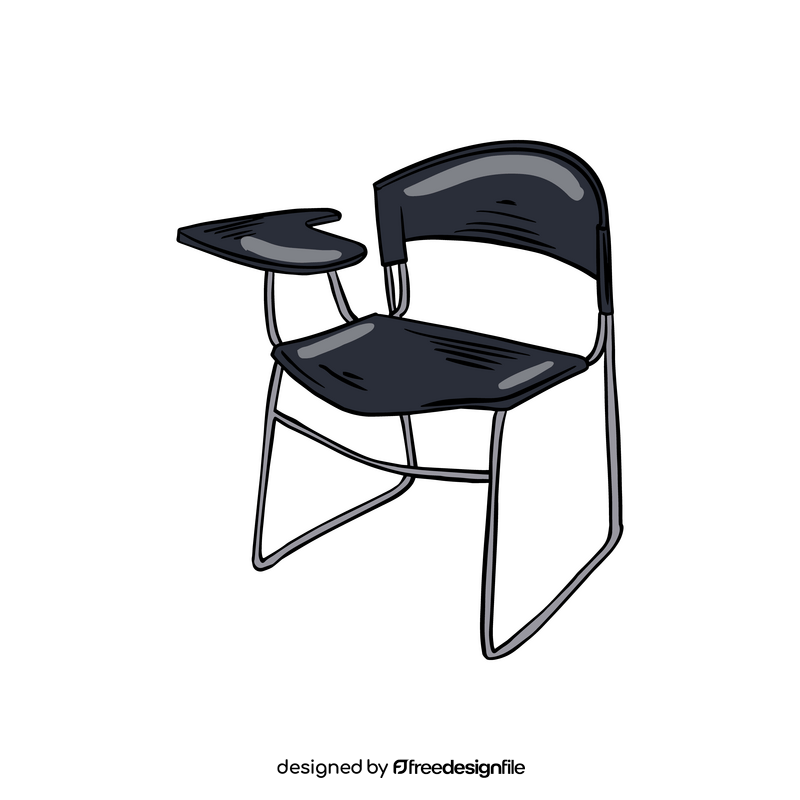 Student Chair with Tablet Arm clipart