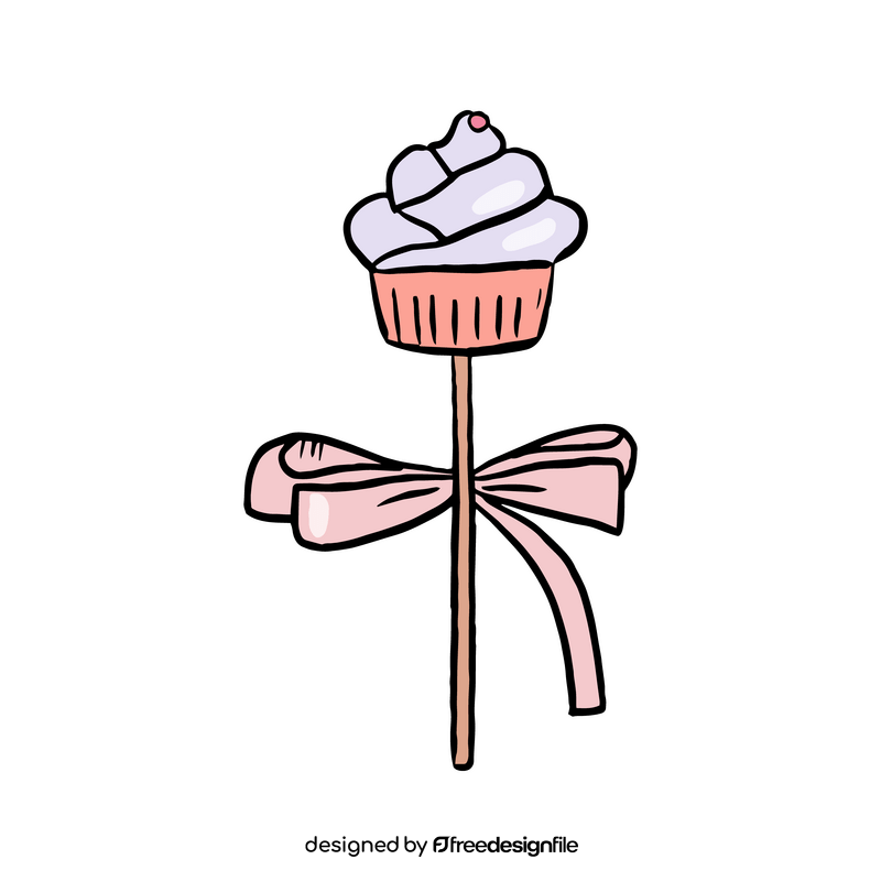 Cupcake on a Stick clipart