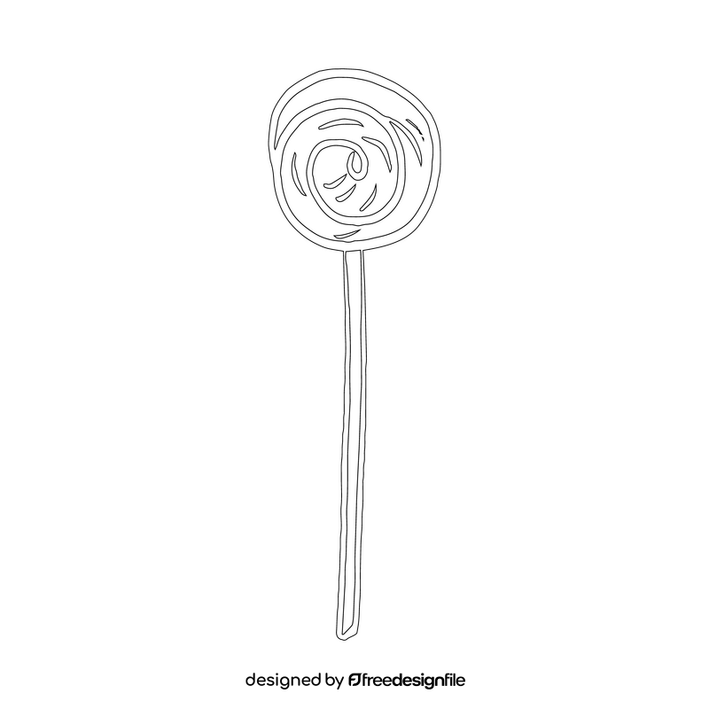 Lollipop black and white clipart