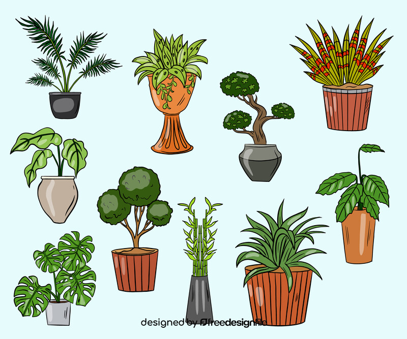 Potted Plants vector