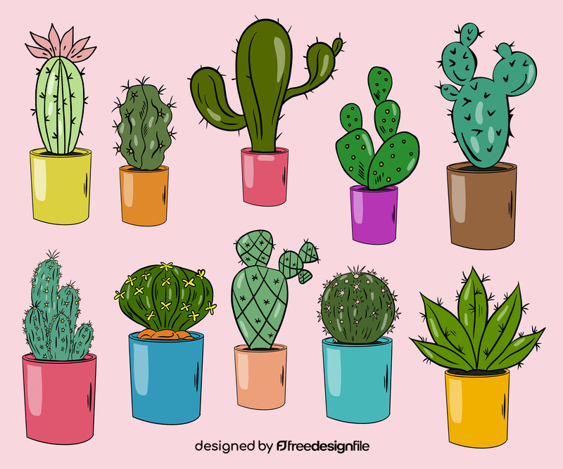 Set of Cactus vector