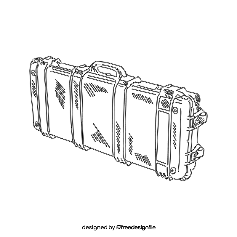 Protector Long Case black and white clipart