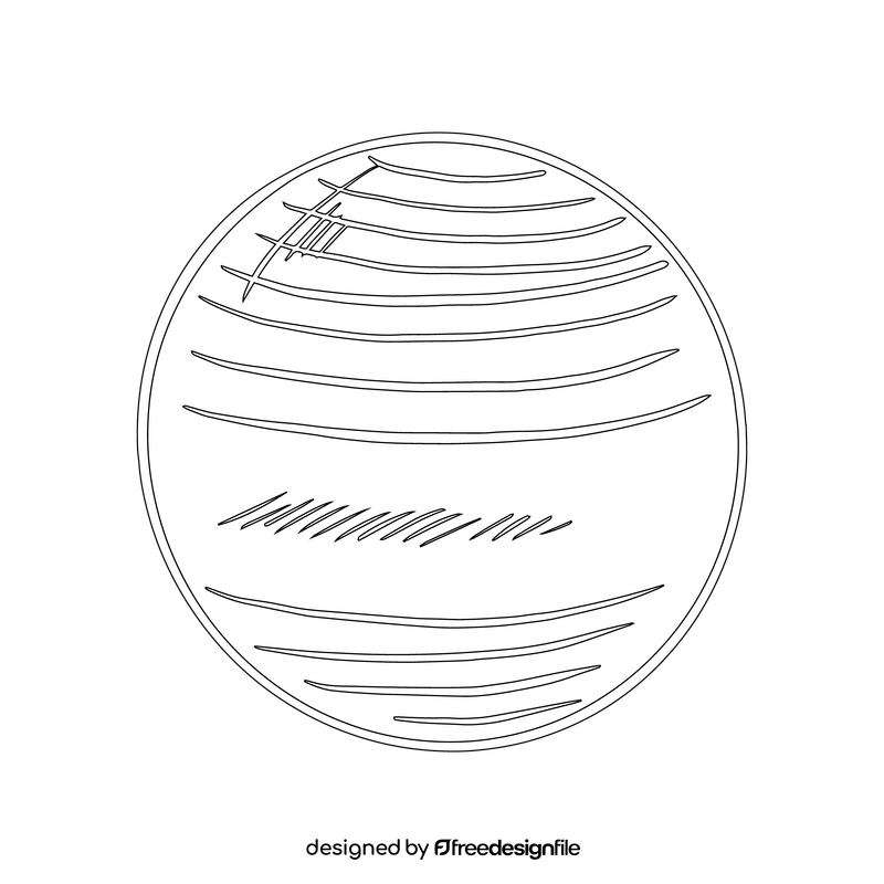 Gymnastic Ball black and white clipart