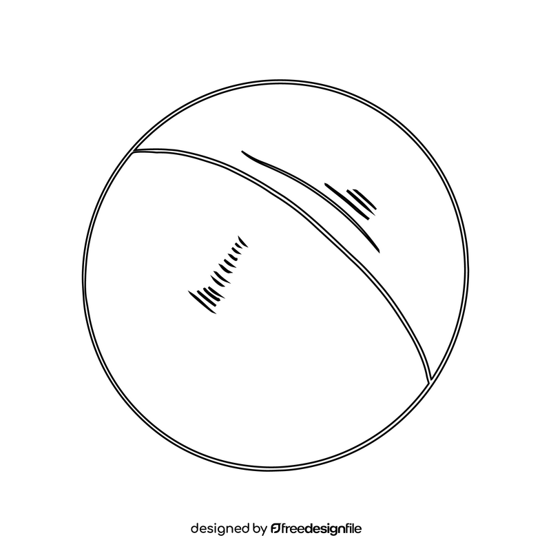 Table Tennis Ball black and white clipart