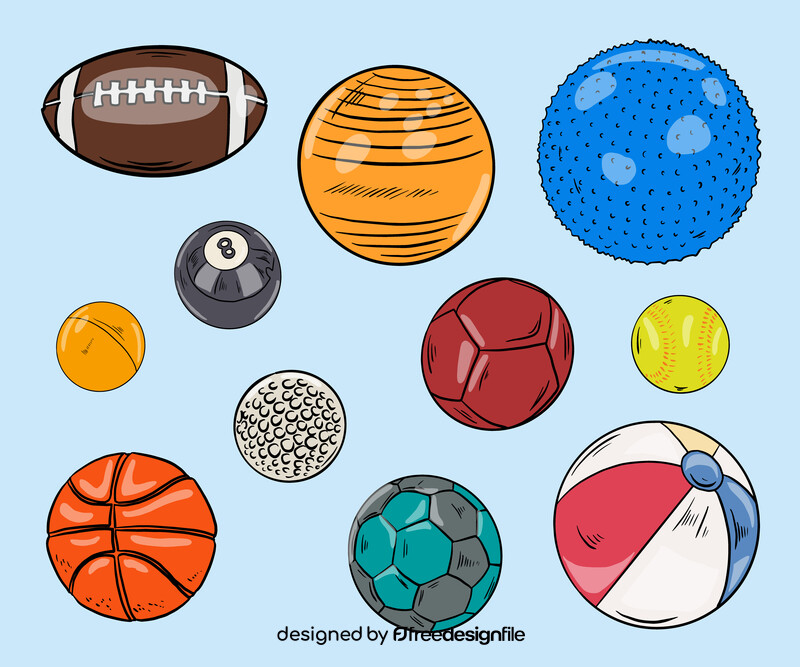 Set of Sports Balls vector
