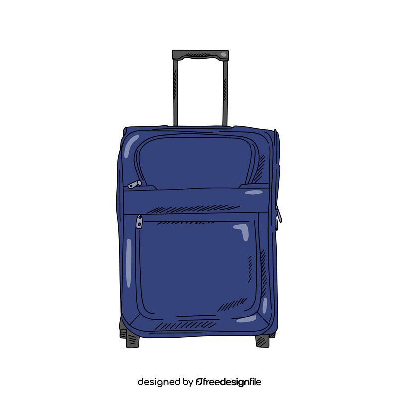 Blue Suitcase clipart