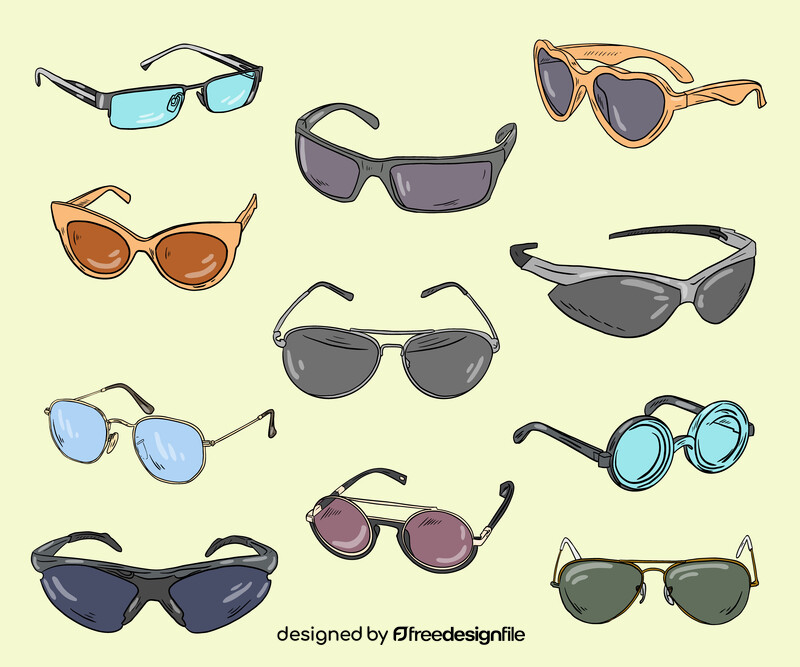 Collection of Sunglasses vector