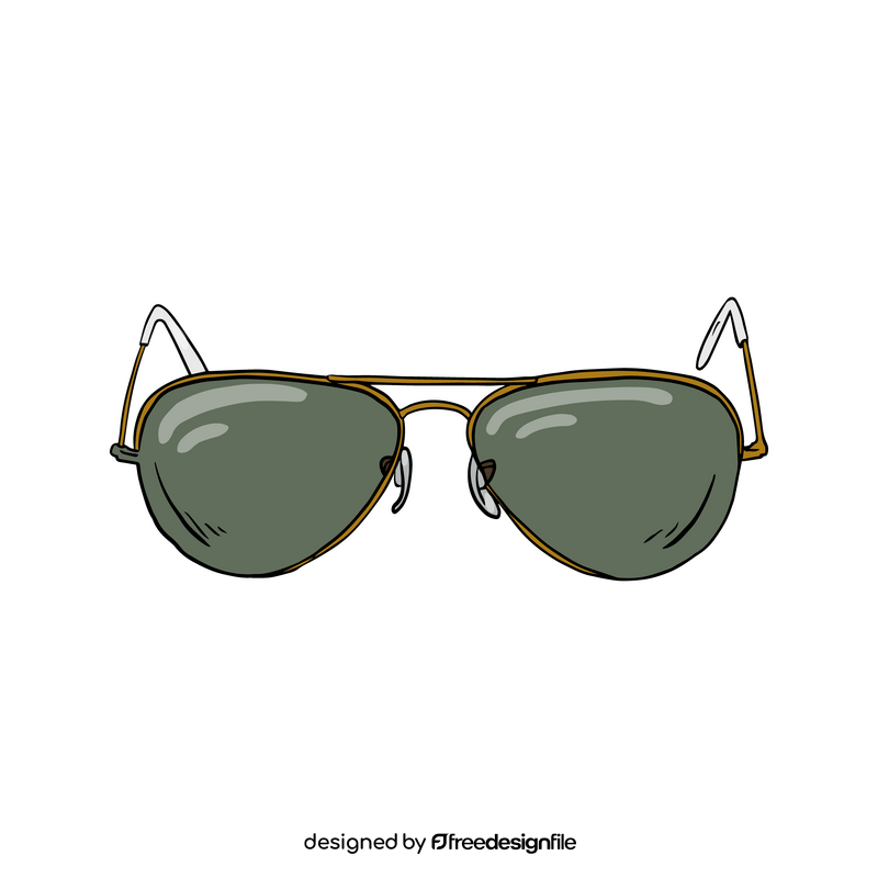 Black Aviator Sunglasses clipart