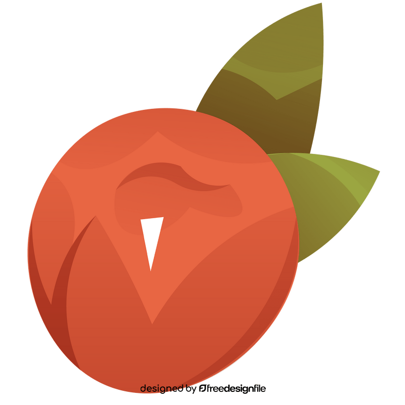 Cartoon peach clipart