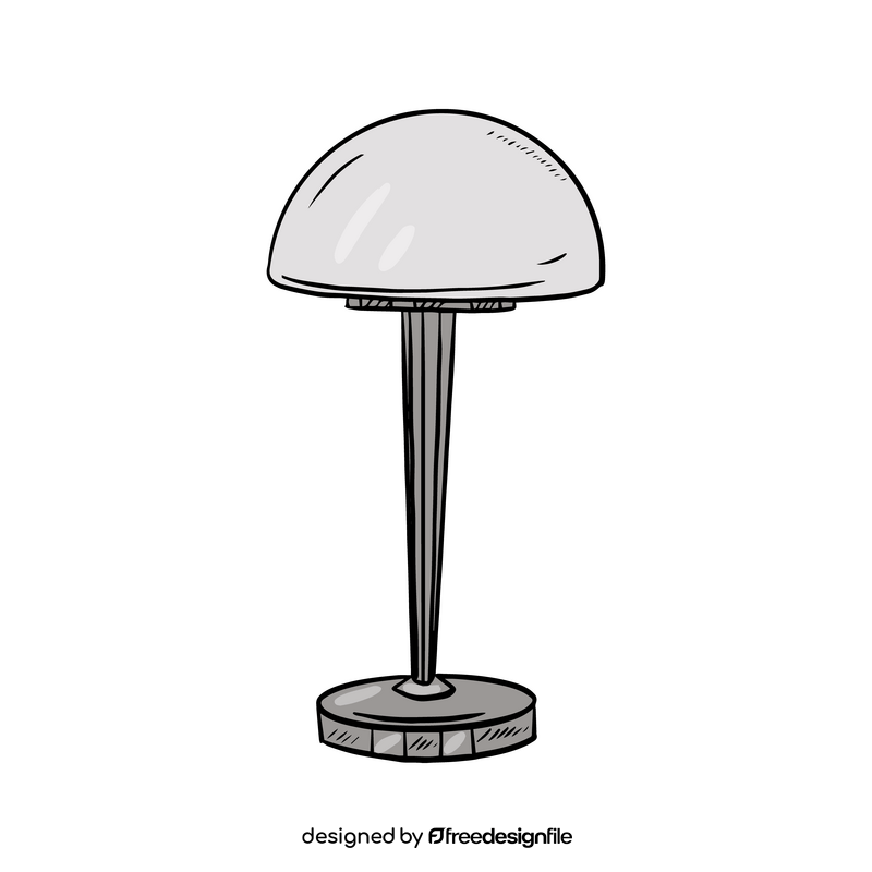Half Round Table Lamp clipart