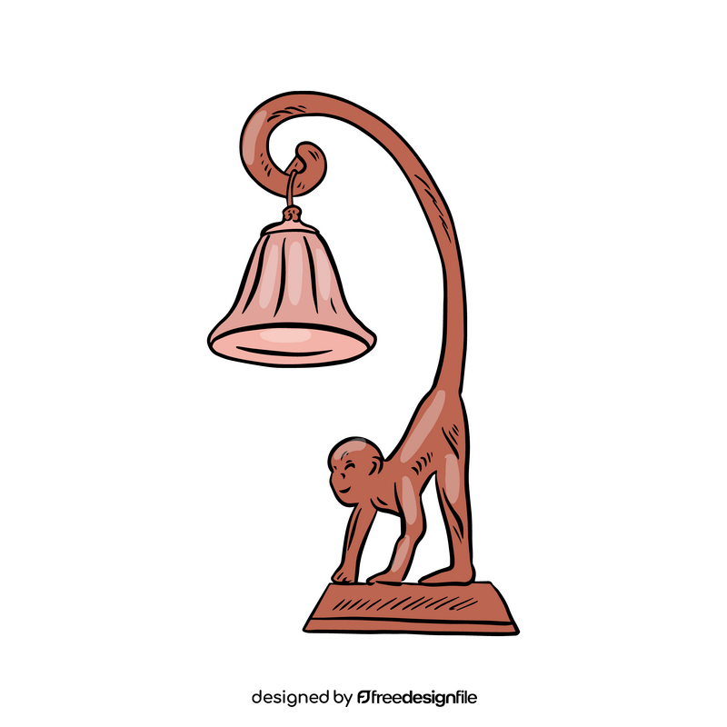 Monkey Table Lamp clipart