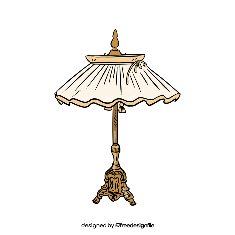 Vintage Table Lamp clipart
