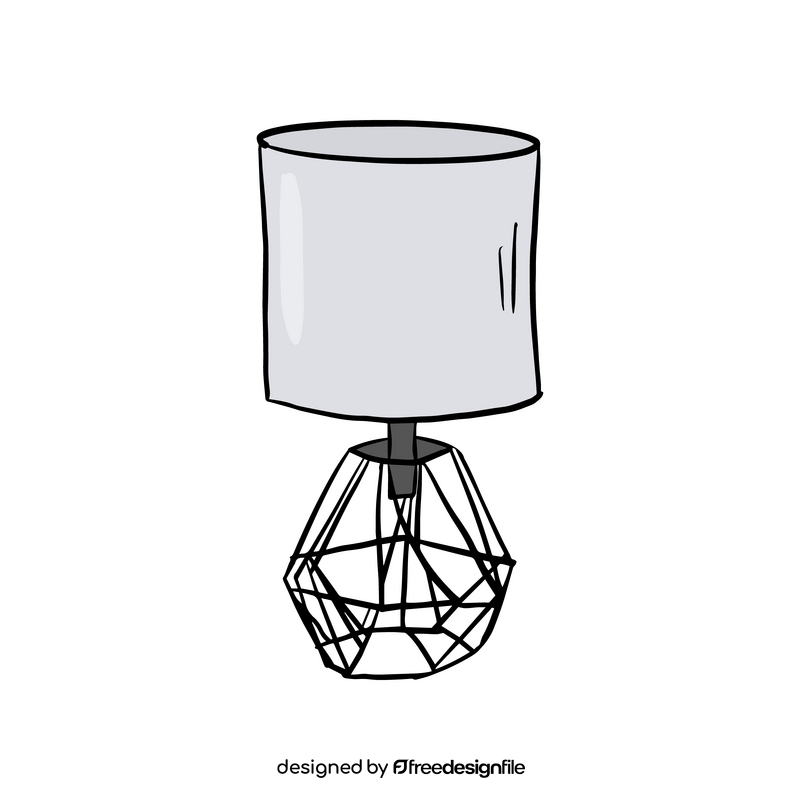Drum Table Lamp clipart
