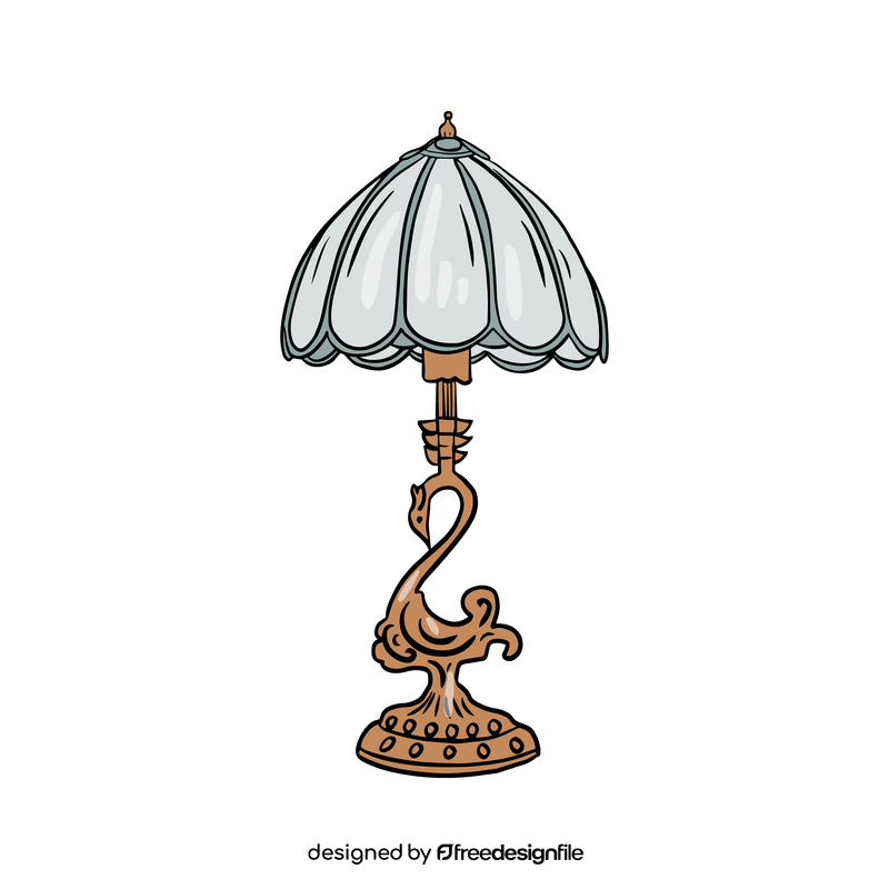 Stained Glass Table Lamp clipart