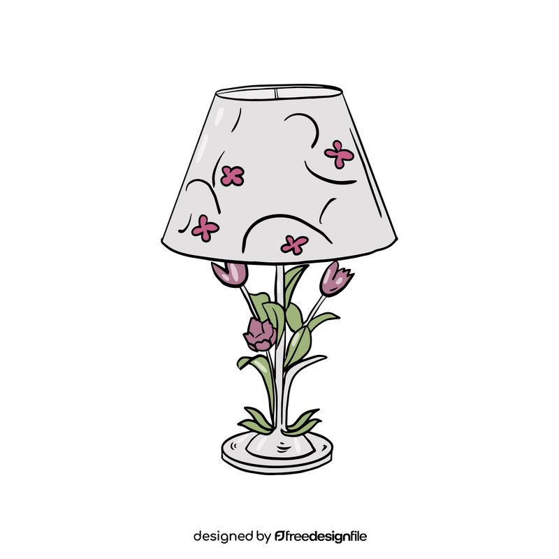Flower Table Lamp clipart