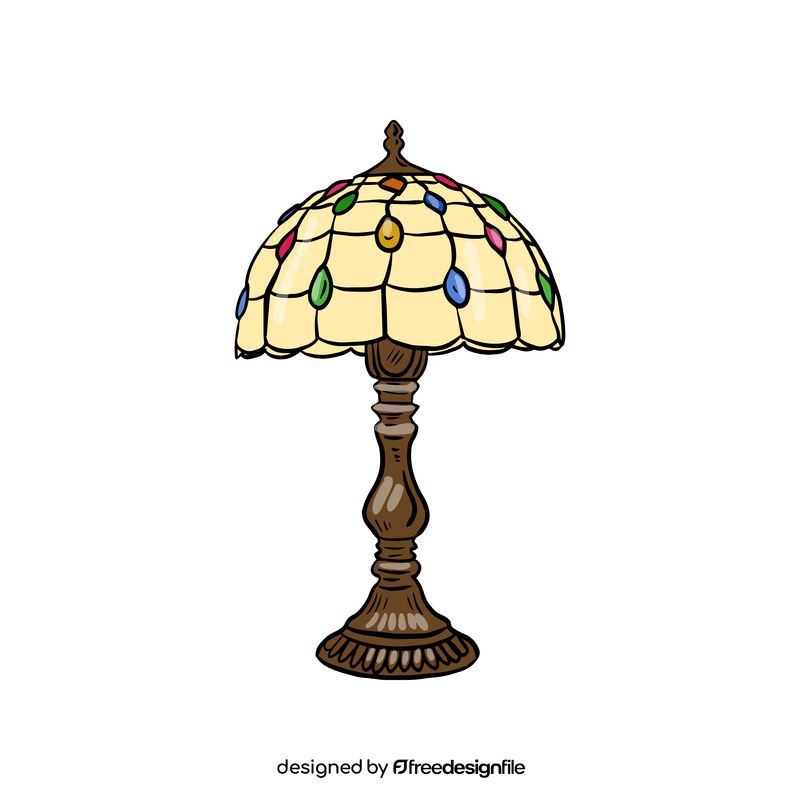 Stained Glass Table Lamp clipart
