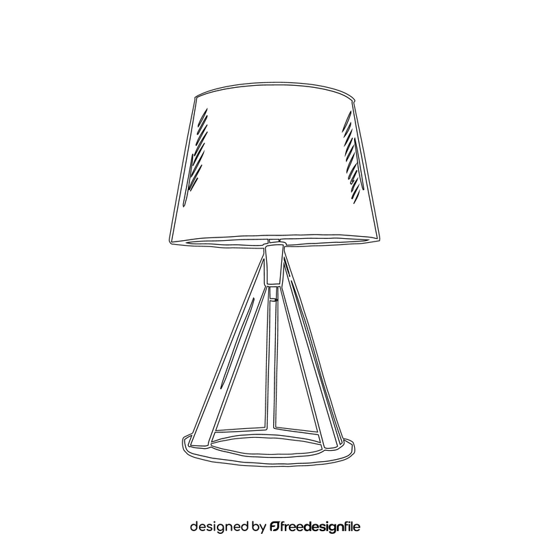 Drum Float Lamp black and white clipart