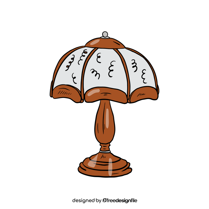 Glass Table Lamp Clipart Vector Free Download