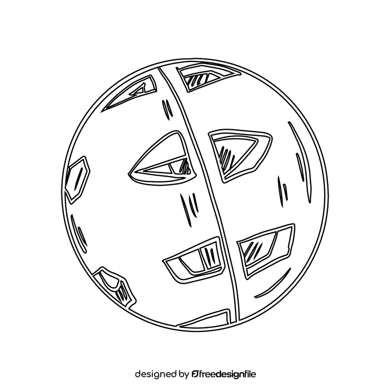 Ball black and white clipart