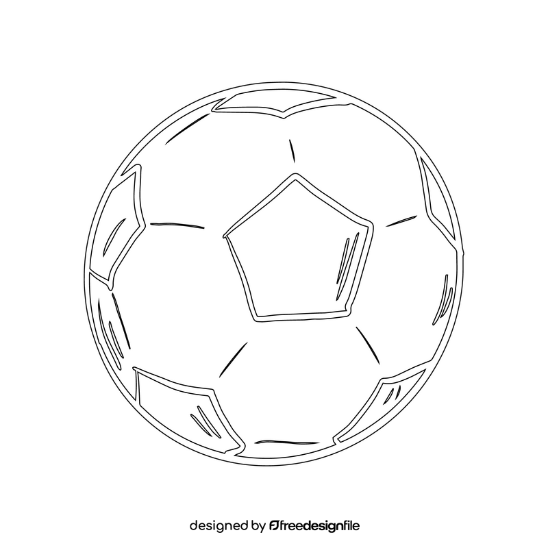 Soccer Ball black and white clipart