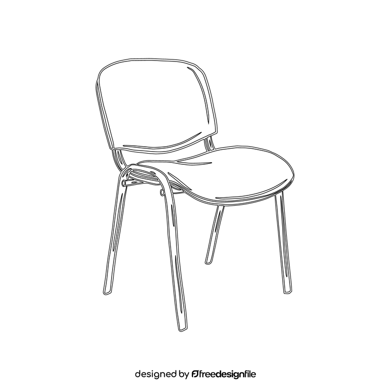 Stacking Chair black and white clipart