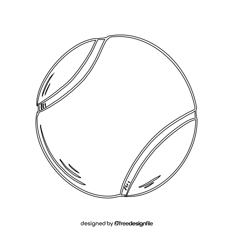 Tennis Ball black and white clipart