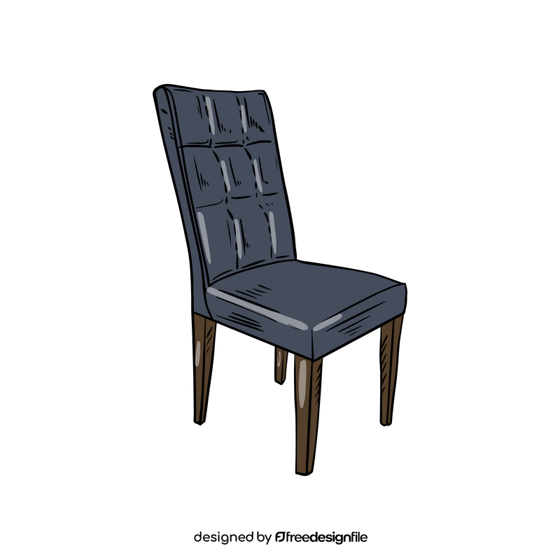 Wooden Chair with Soft Seat clipart